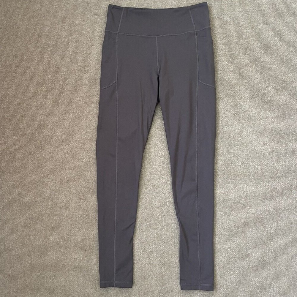 Victoria's Secret Leggings Womens 12 Grey Skinny Yoga Pants Workout Pockets - Picture 1 of 11